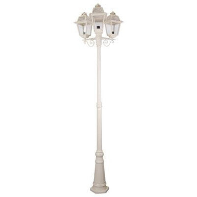 GT-282 Avignon Triple Head Tall Post Light - Powder Coated Finish / B22 - Beige