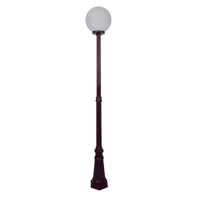 GT-558 Siena 30cm Sphere Tall Post - Powder Coated Finish / E27 - Burgundy