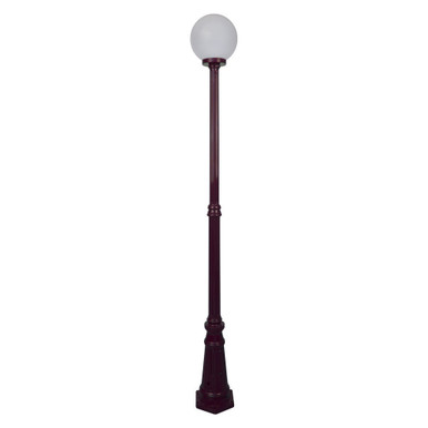 GT-557 Siena 25cm Sphere Tall Post - Powder Coated Finish / E27 - Burgundy