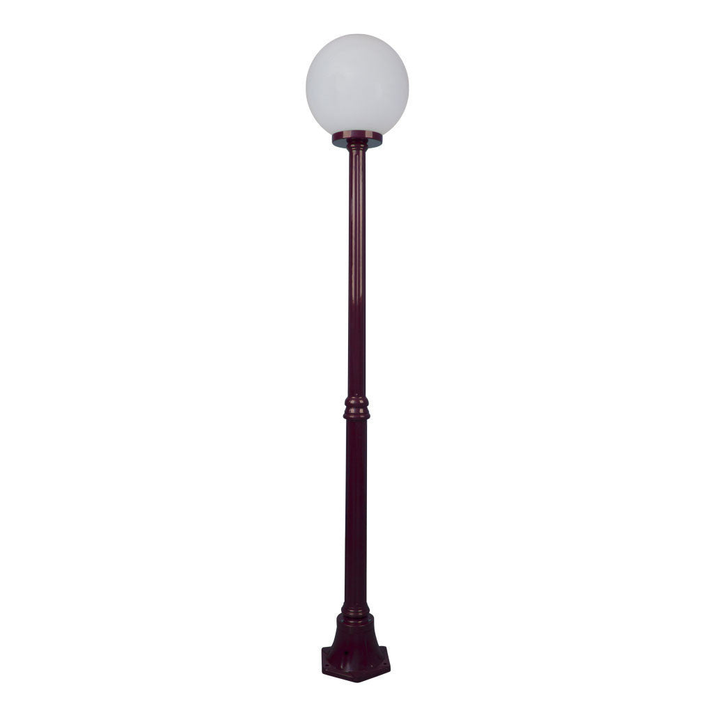 GT-556 Siena 30cm Sphere Medium Post - Powder Coated Finish / E27 - Burgundy
