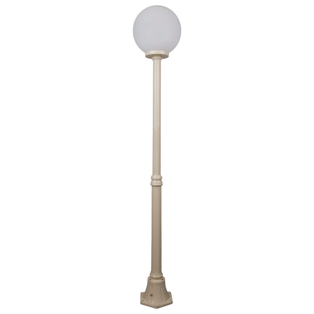 GT-556 Siena 30cm Sphere Medium Post - Powder Coated Finish / E27 - Beige