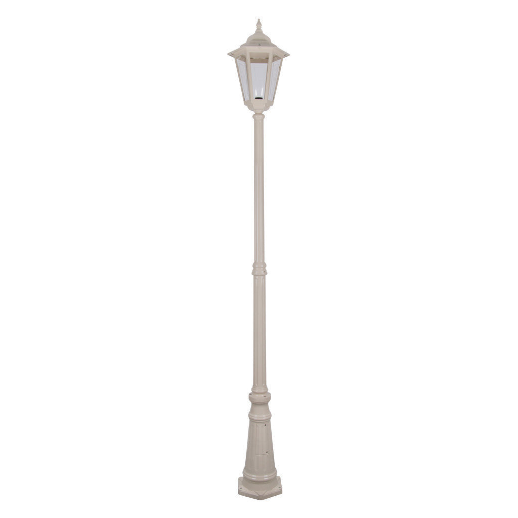 GT-488 Turin Large Single Head Tall Post Light - Powder Coated Finish / B22 - Beige