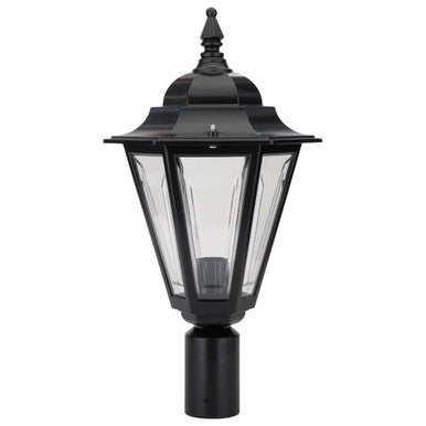 GT-439 Turin Post Top - Powder Coated Finish / B22 - Black