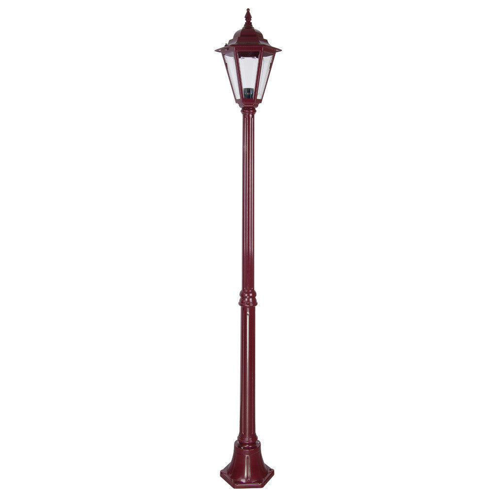 GT-426 Turin Single Head Medium Post Light -Powder Coated Finish / B22 - Burgundy