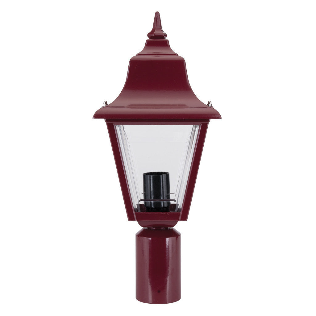 GT-249 Paris Post Top Light - Powder Coated Finish / B22 - Burgundy