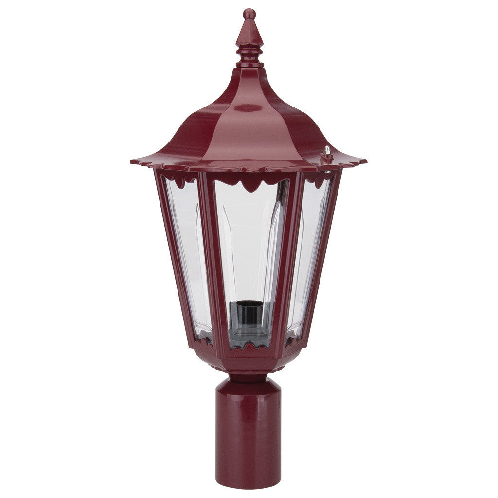 GT-149 Chester Post Top Light - Powder Coated Finish / B22 - Burgundy
