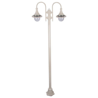 GT-1066 Monaco Twin Head Plain Post - Powder Coated Finish / E27 - Beige