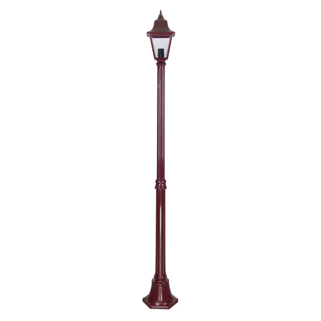 GT-236 Paris Single Head Medium Post Light - Powder Coated Finish / B22 - Burgundy