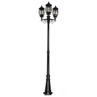 GT-682 Vienna Triple Head Tall Post - Powder Coated Finish / B22 - Black