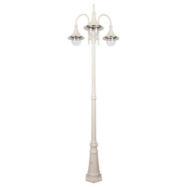 GT-664 Monaco Triple Head Tall Post - Powder Coated Finish / E27 - Beige