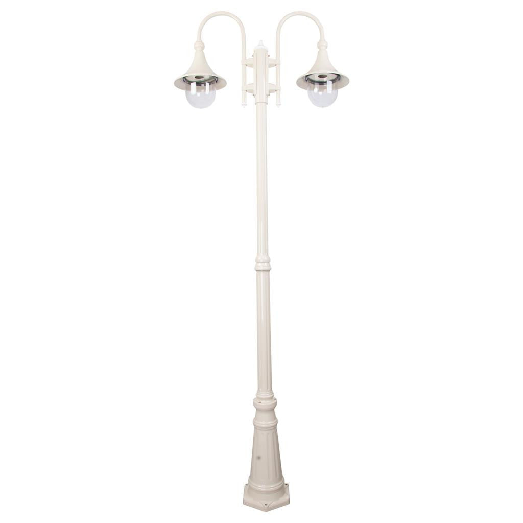 GT-662 Monaco Twin Head Tall Post - Powder Coated Finish / E27 - Beige