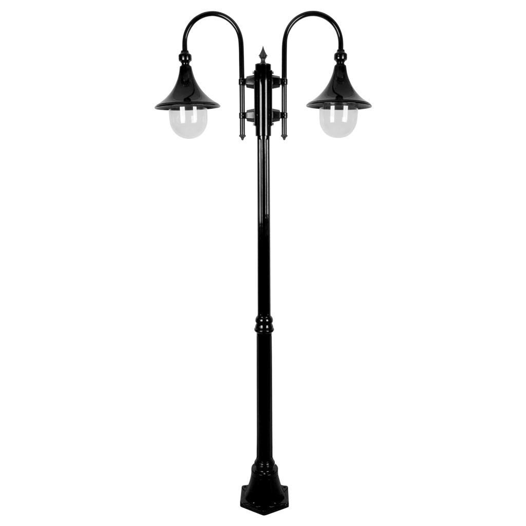 GT-659 Monaco Twin Head Medium Post - Powder Coated Finish / E27 - Black