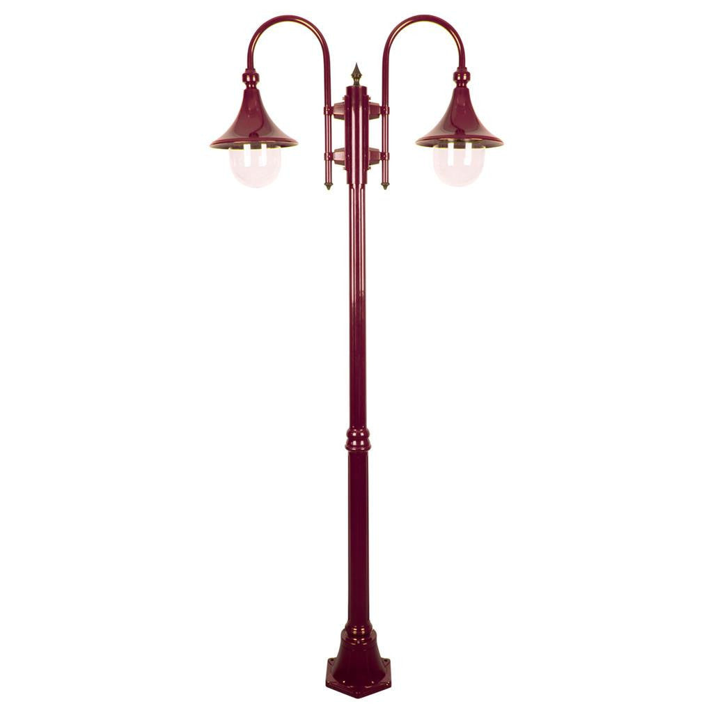 GT-659 Monaco Twin Head Medium Post - Powder Coated Finish / E27 - Burgundy