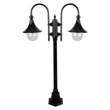 GT-657 Monaco Twin Head Short Post - Powder Coated Finish / E27 - Black