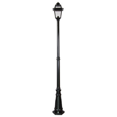 GT-278 Avignon Single Head Tall Post Light - Powder Coated Finish / B22 - Black