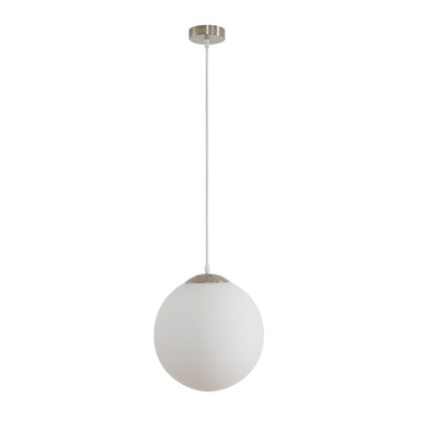 BUBBLE-300 OPAL BALL 1XE27 PENDANT - Satin Chrome