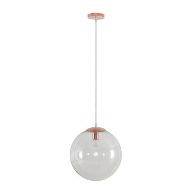 BUBBLE-300 CLEAR BALL 1XE27 PENDANT - Rose Gold