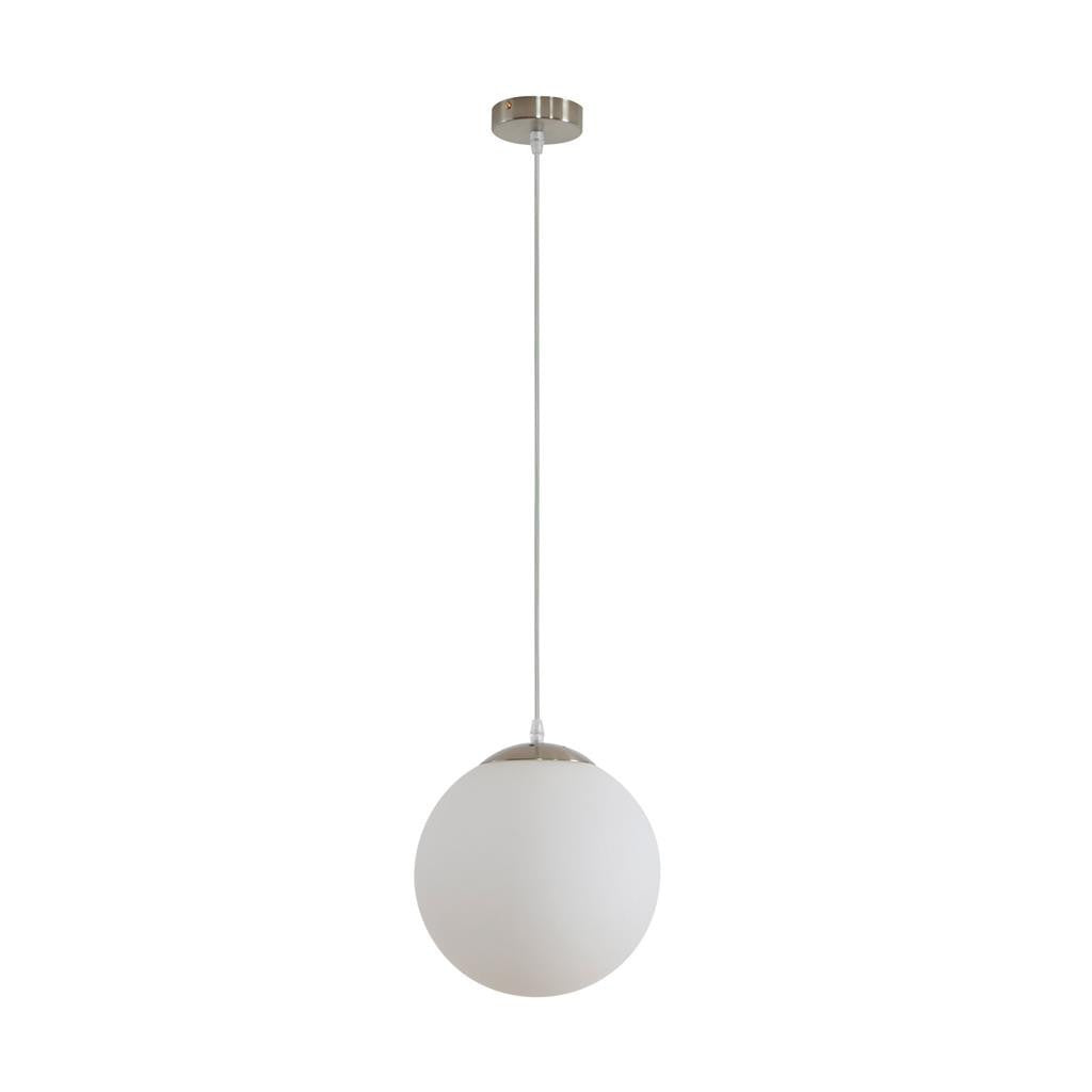 BUBBLE-250 OPAL BALL 1XE27 PENDANT - Satin Chrome