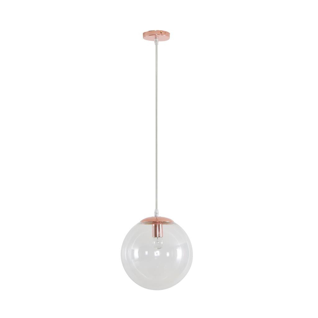 BUBBLE-250 CLEAR BALL 1XE27 PENDANT - Rose Gold