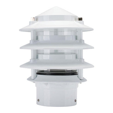 BL-100 Three Tier Bollard Head E27 Garden Light - Powder Coated Finish / E27 - White