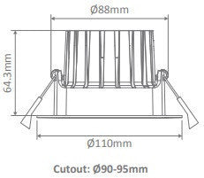 AQUA-TILT 13W CRI90 LED TRIO KIT IP65 WHT