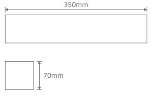 BF-2019 Ceramic 35cm Wall Uplight - Raw / G9