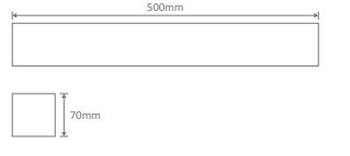 BF-2020 Ceramic 50cm Wall Uplight - Raw / G9