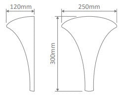 BF-2185 Ceramic Funnel Wall Light - Raw / G9