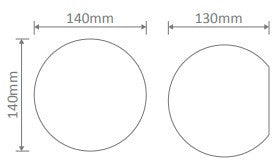 BF-2350 Ceramic Round Indirect Wall Light - Raw / G9