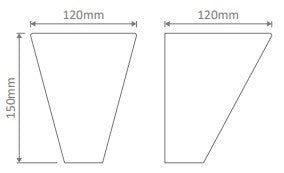 BF-2601B Ceramic Wall Uplight - Raw / G9