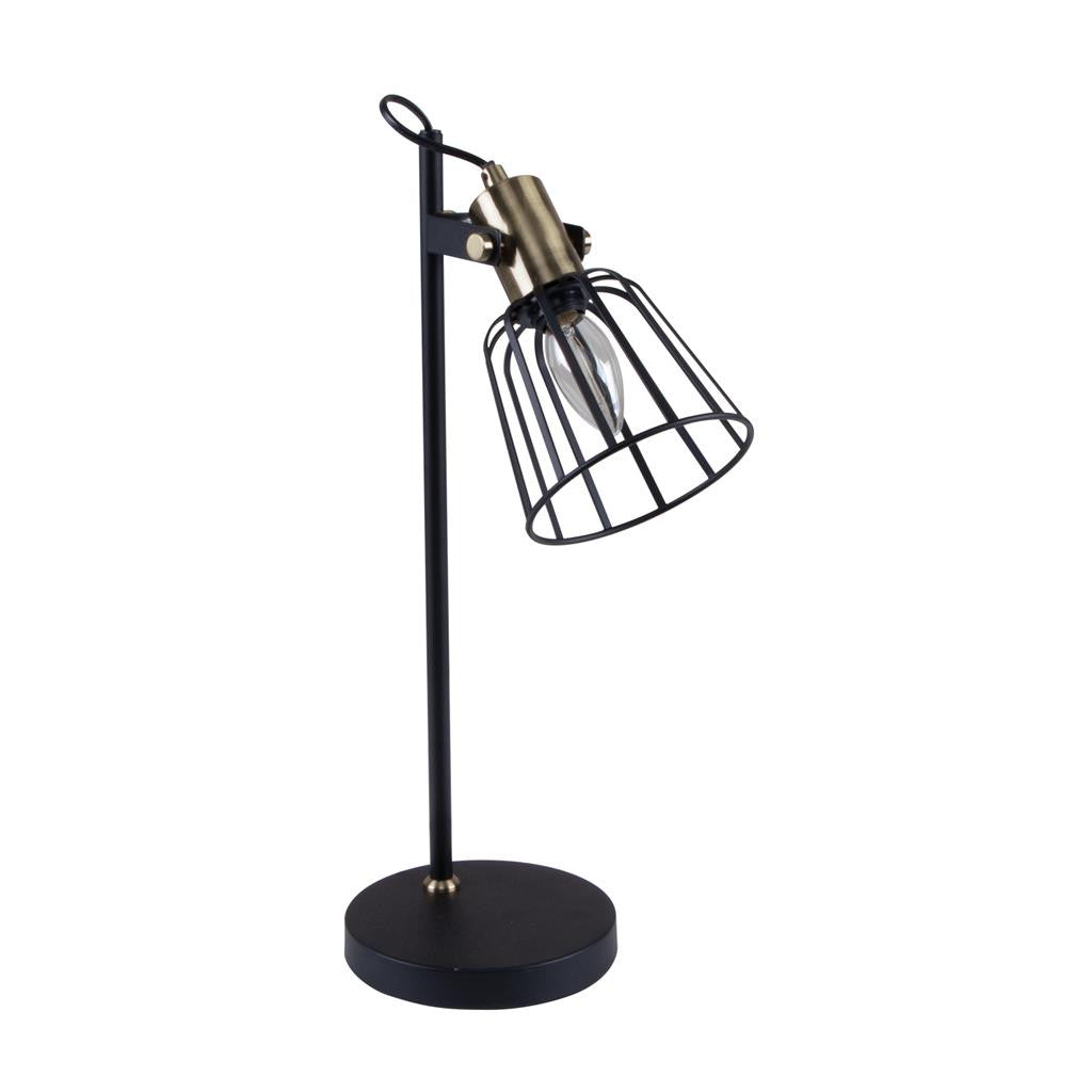 ASHLEY-DL CAGE DESK LAMP 1XE27 240V - Black
