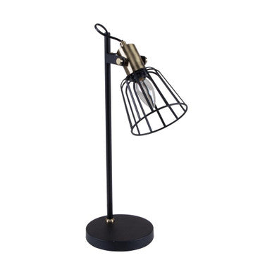 ASHLEY-DL CAGE DESK LAMP 1XE27 240V - Black