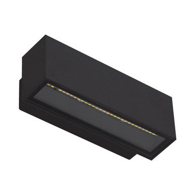 BLOCK-12 240V 12W Two Way LED Wall Light 5000K - Black Finish