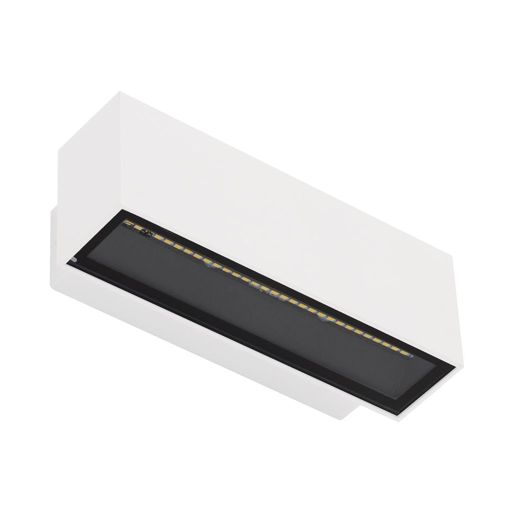 BLOCK-12 240V 12W Two Way LED Wall Light 5000K - White Finish