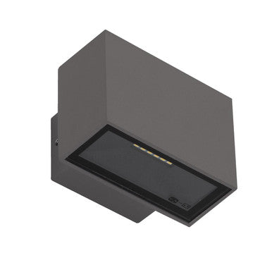 BLOCK-6 240V 6W Two Way LED Wall Light 5000K - Dark Grey