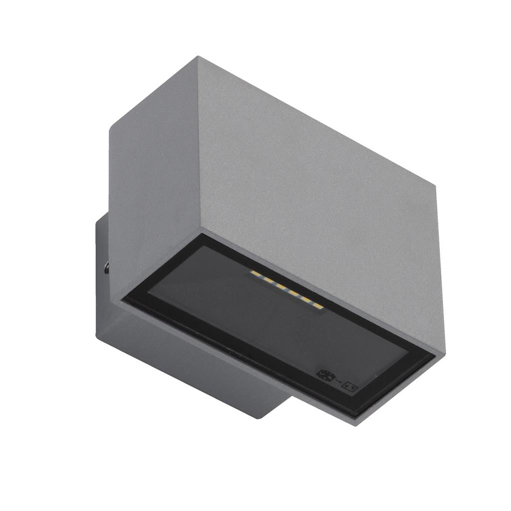 BLOCK-6 240V 6W Two Way LED Wall Light 5000K - Silver