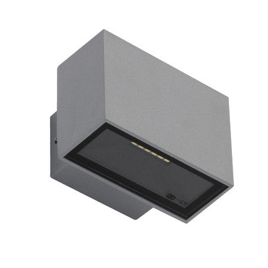 BLOCK-6 240V 6W Two Way LED Wall Light 3000K - Silver