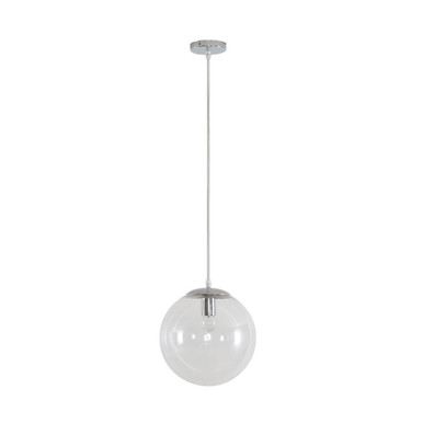 BUBBLE-250 CLEAR BALL 1XE27 PENDANT - Chrome