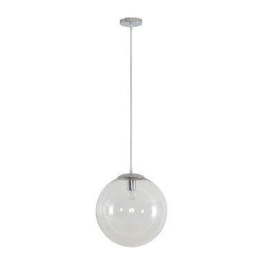 BUBBLE-300 CLEAR BALL 1XE27 PENDANT - Chrome