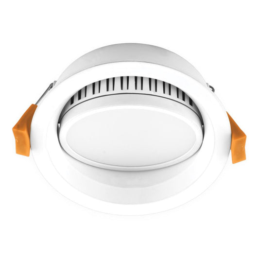 DECO-13 Round 13W Dimmable LED Tiltable Downlight TRIO - White Frame