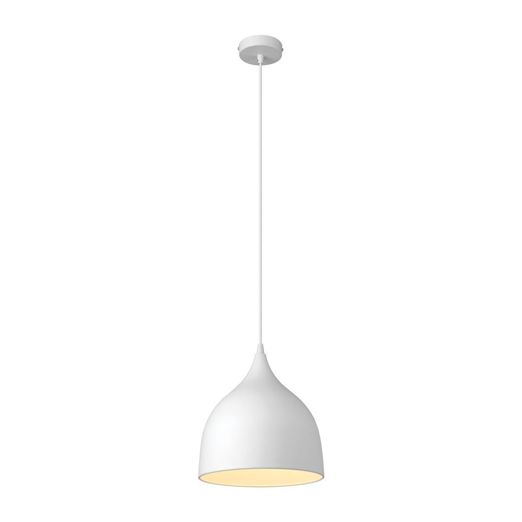 JADE 220MM SHADE 1XE27 PENDANT - White