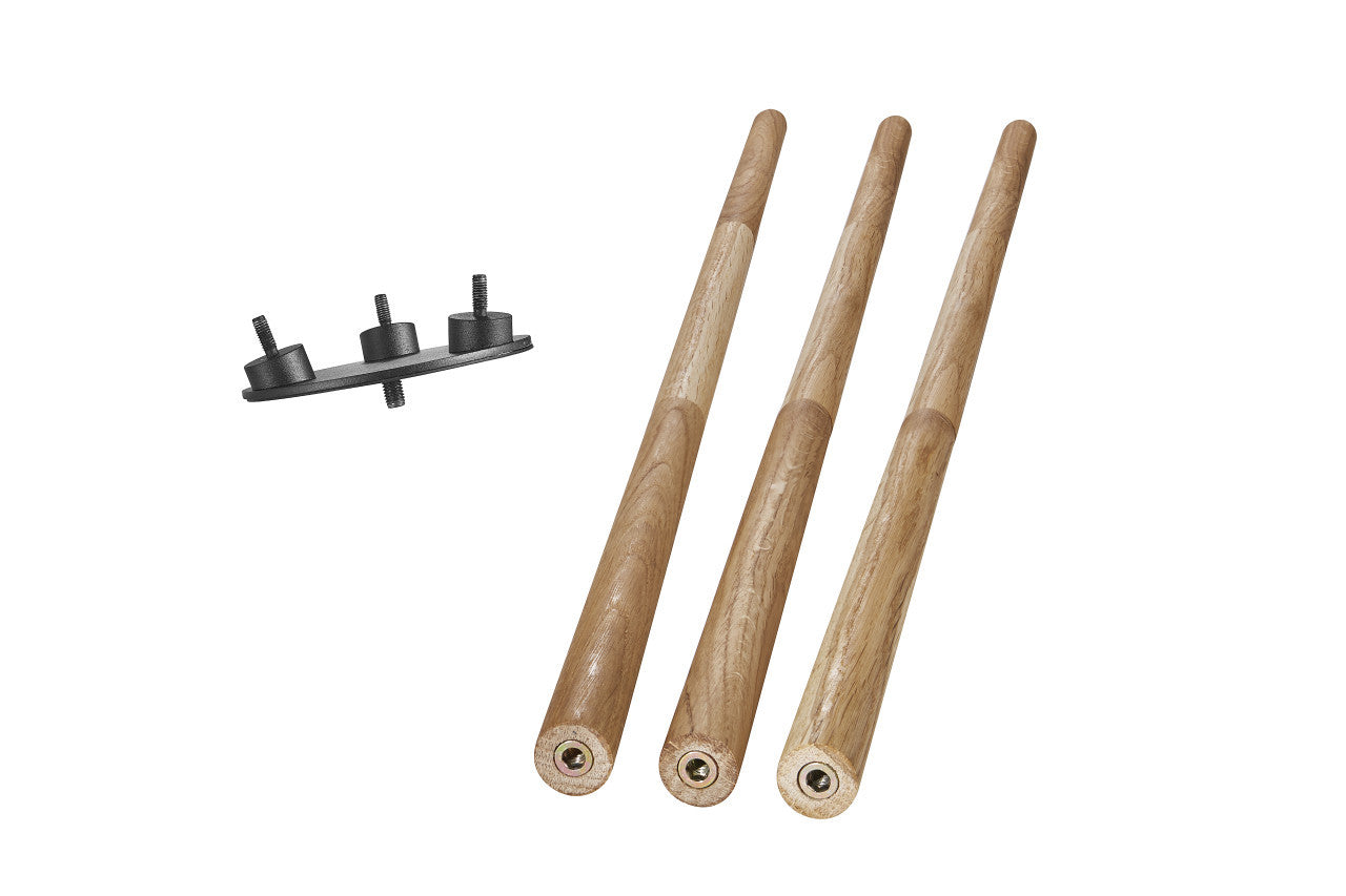 Tripod 100 Wood disassembled