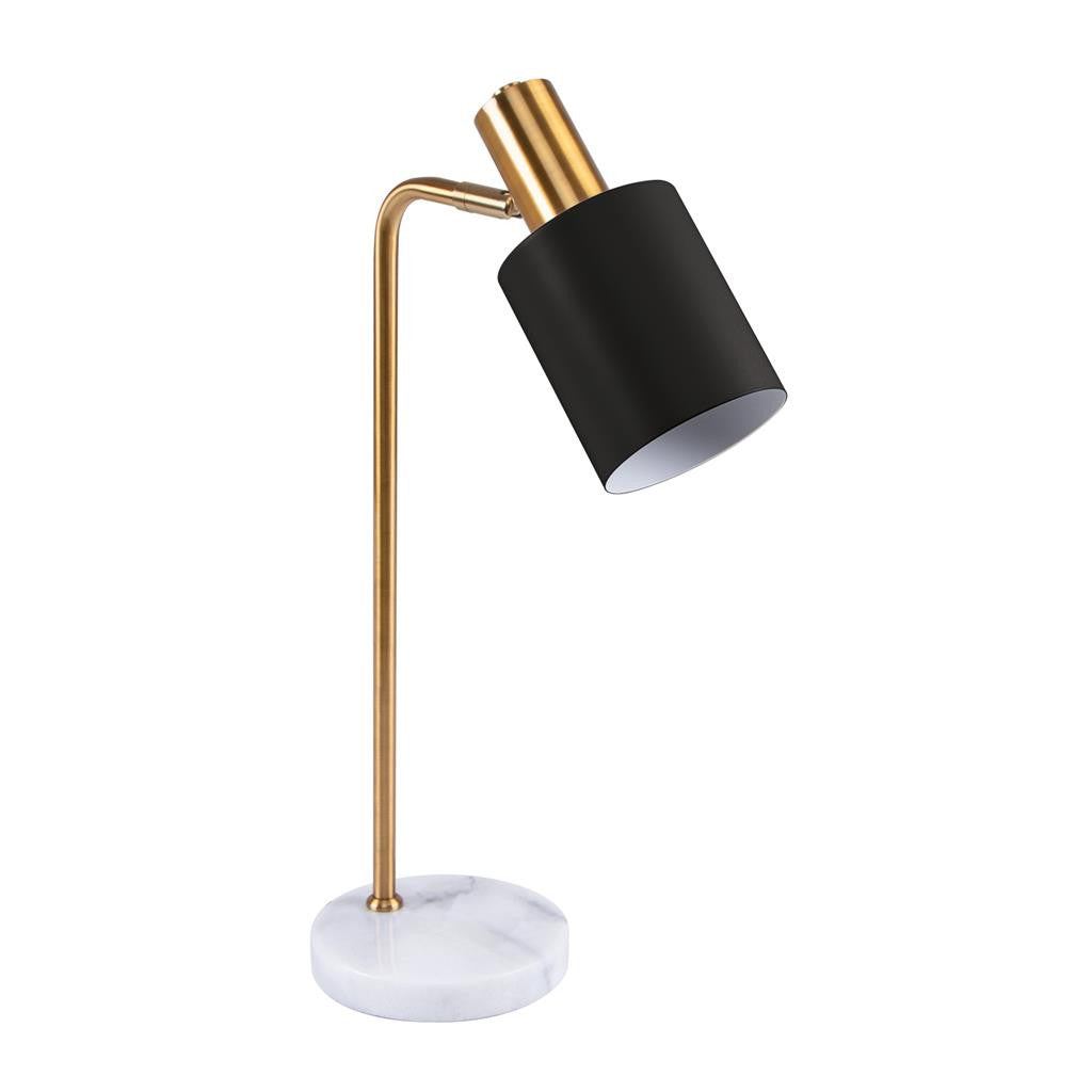 MARISOL-DL MARBLE S/BRASS D/LAMP 1XE14 240V - Black