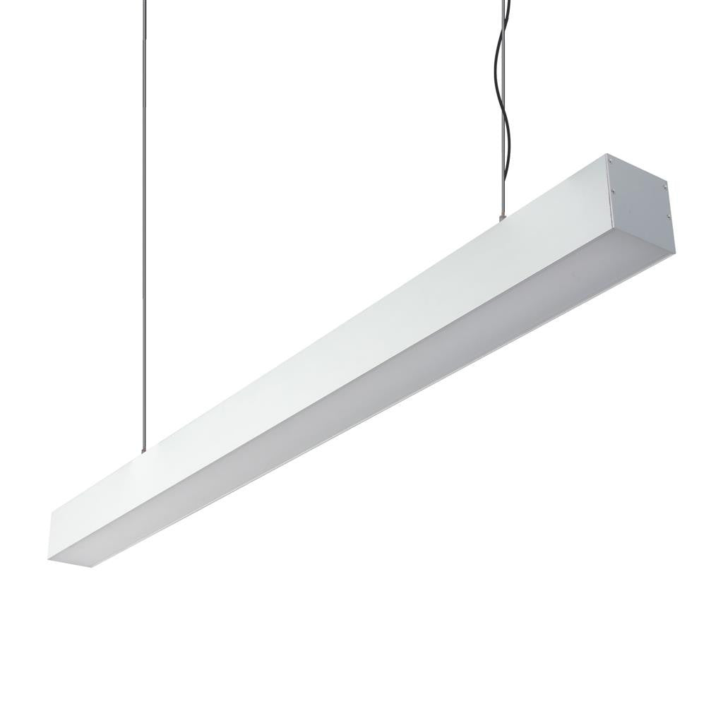 MAX-75MM Down Pendant 17.3W 1M C/W Opal 3000K - Aluminium