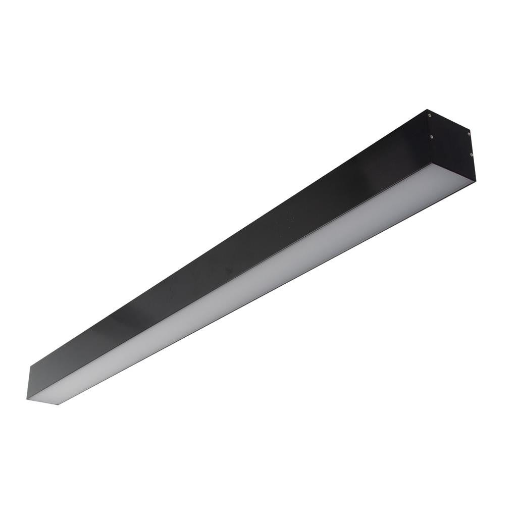 MAX-75MM Surface Mounted Profile 17.3W 1M C/W Opal 3000K - Black