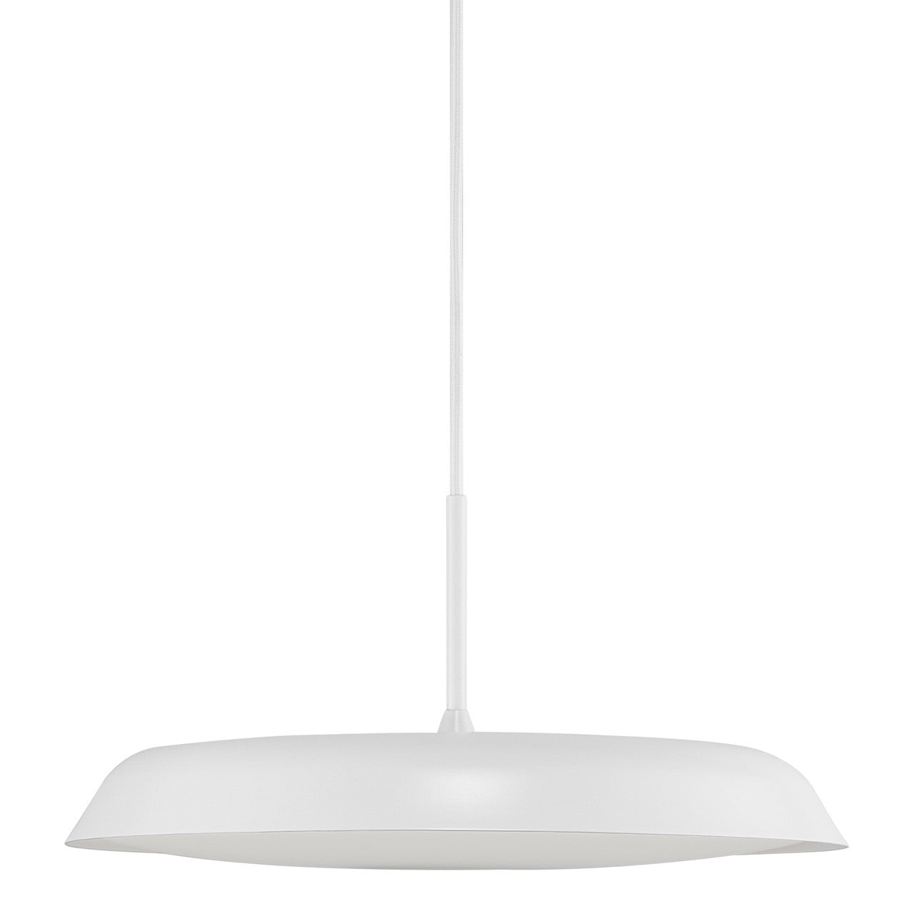 Piso White pendant light off.