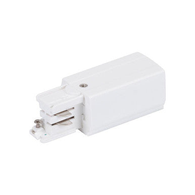 TRAK- 3-LLE 3 Circuit 240V Live Left End - White