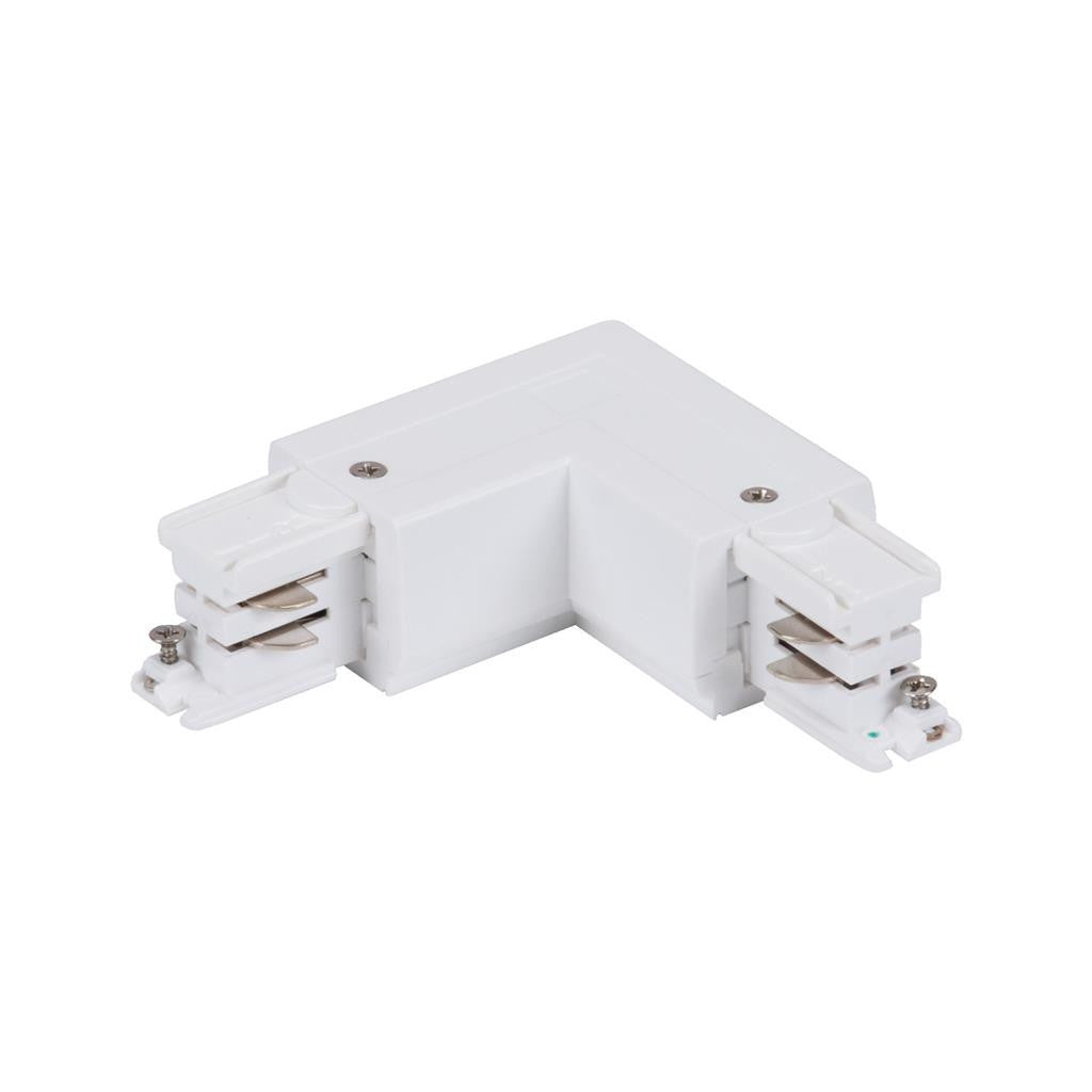 TRAK- 3- LRLJ 3 Circuit 240V L Shape Right Live Joiner - White