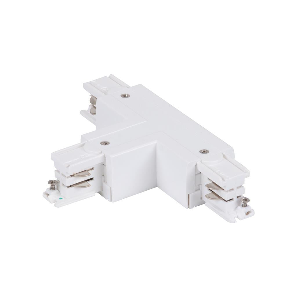 TRAK- 3-TLLJ 3 Circuit 240V T Shape Left Live Joiner - White