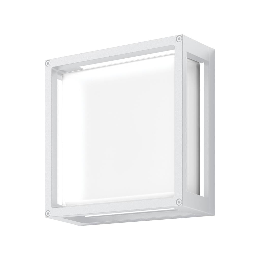 YORK-12 12W Led Square Wall Light IP65 240v 5000K - White